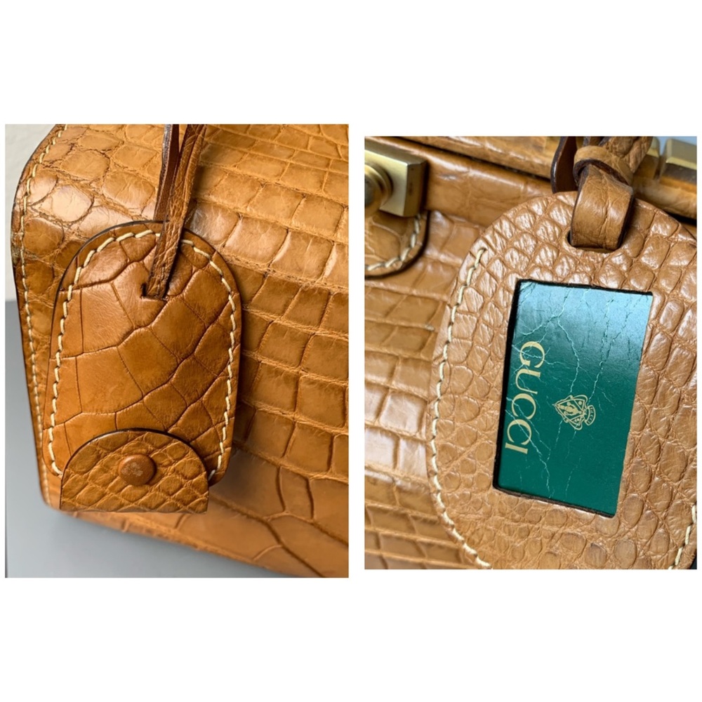 (2) RARE GUCCI 80s Trunk Croc - Picture 11 of 16